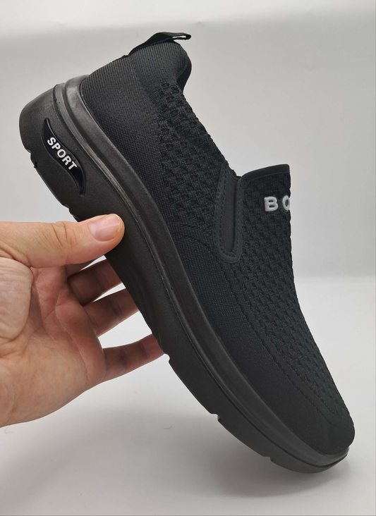 (orthopédique B) حذاء أسود طبي مستورد  - تبقى 44 فقط solde -50% 🚨